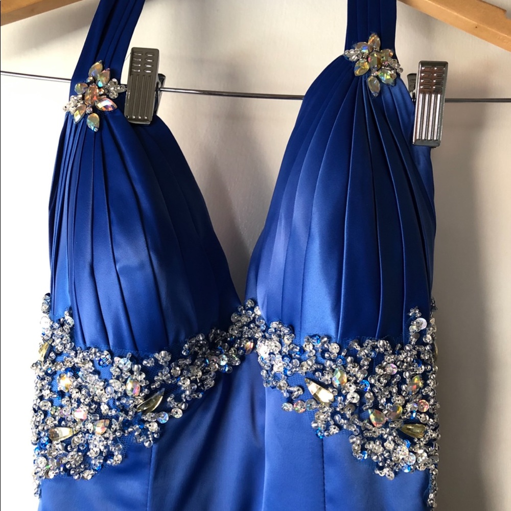 Beautiful Royal Blue Silk ‘Xcite’ Gown